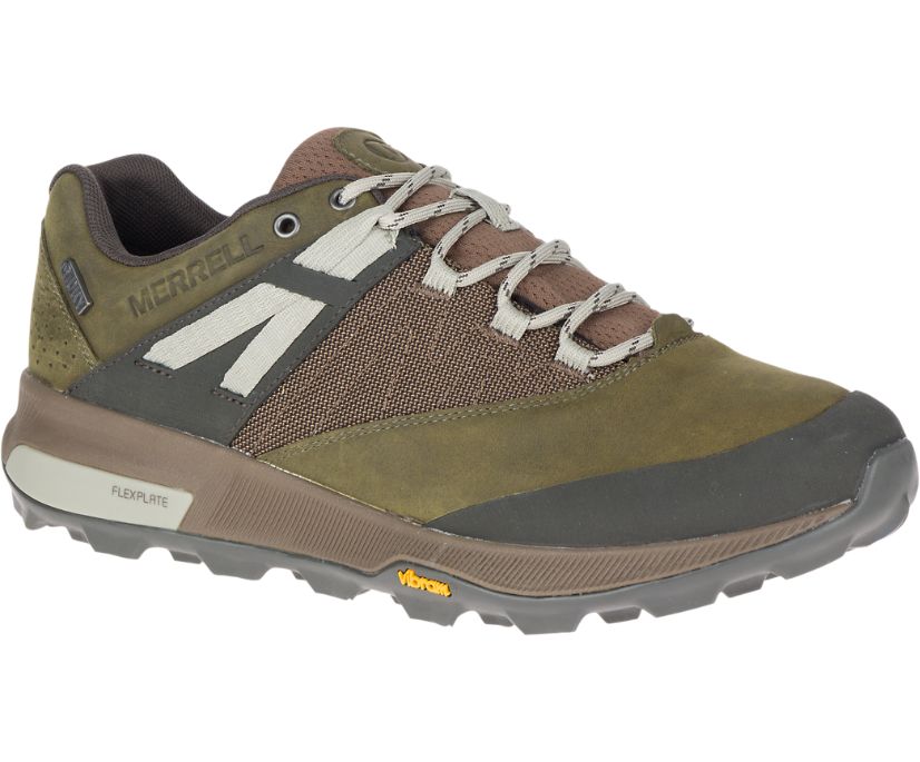 Buty Merrell Zion Wasserdicht - Buty Trekkingowe Męskie Merrell - Ciemny Oliwkowe [PYUGI-7312]